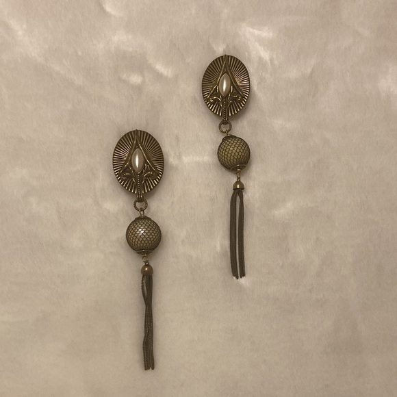 Vintage Clip On Statement Earrings 60s - Picture 4 of 5